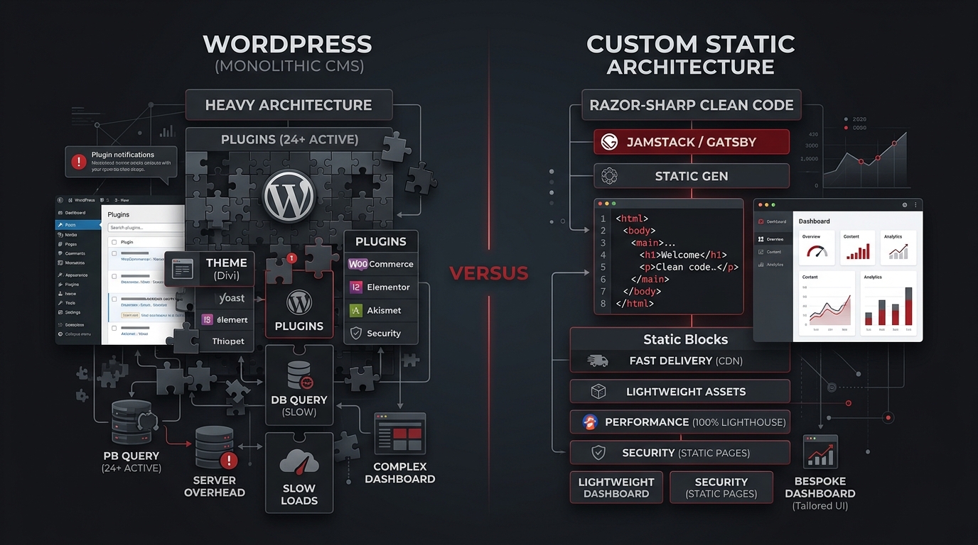 WordPress vs Site Statique et Code Sur Mesure